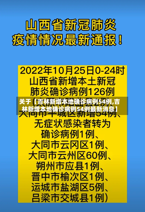 关于【吉林新增本地确诊病例54例,吉林新增本地确诊病例54例最新消息】-第3张图片