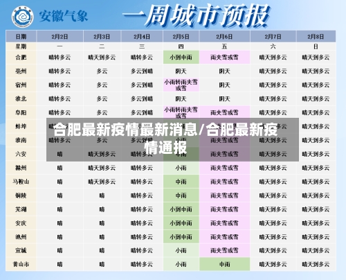 合肥最新疫情最新消息/合肥最新疫情通报-第1张图片