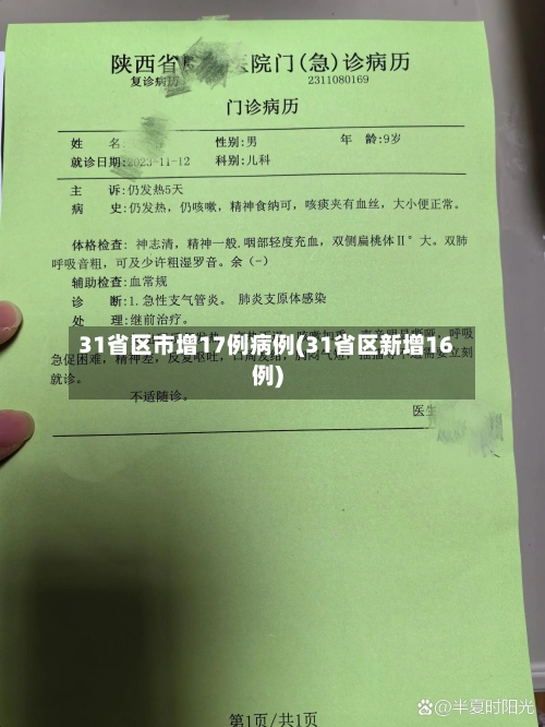 31省区市增17例病例(31省区新增16例)